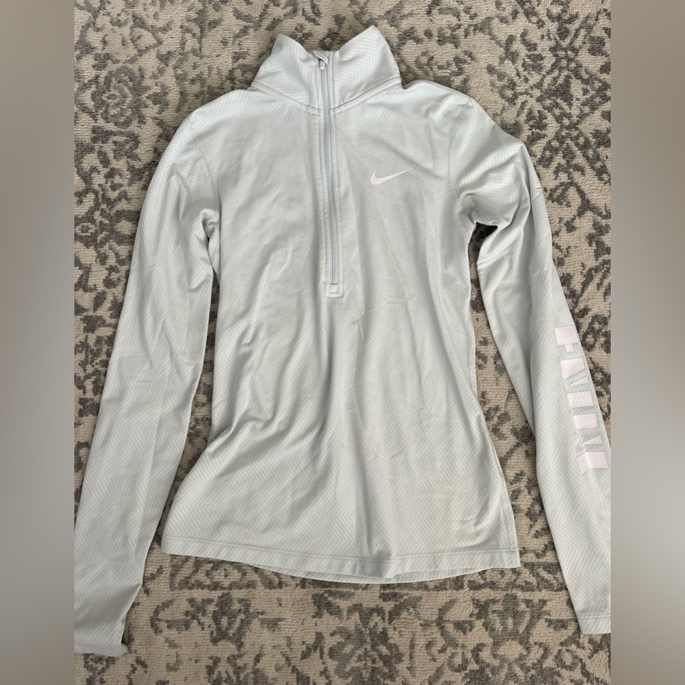 Light Blue Nike Dri-Fit Half-Zip Pullover Size XS